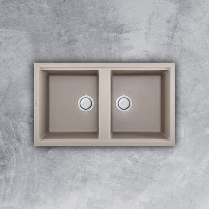 Chậu rửa bát đá Malloca TORTORA G-45043 2 hố