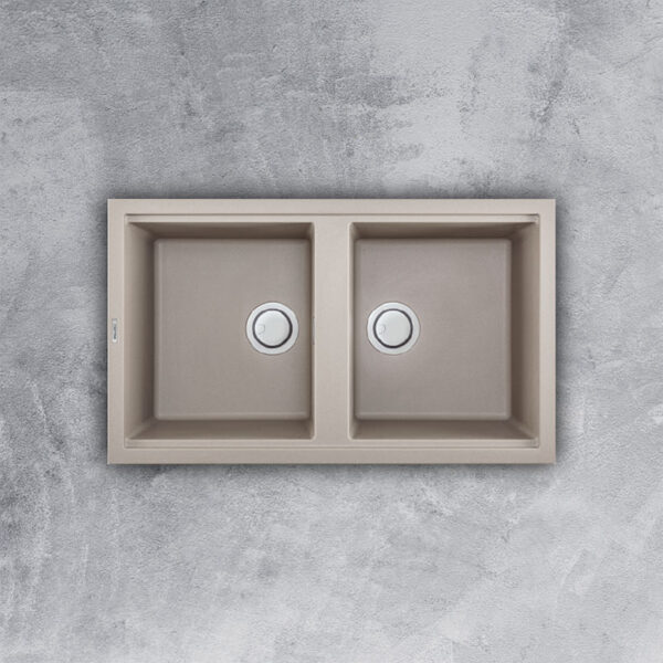 Chậu rửa bát đá Malloca TORTORA G-45043 2 hố