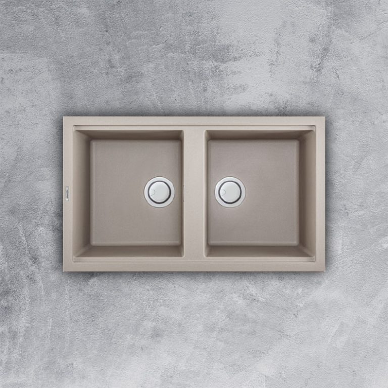 Chậu rửa bát đá Malloca TORTORA G-45043 2 hố