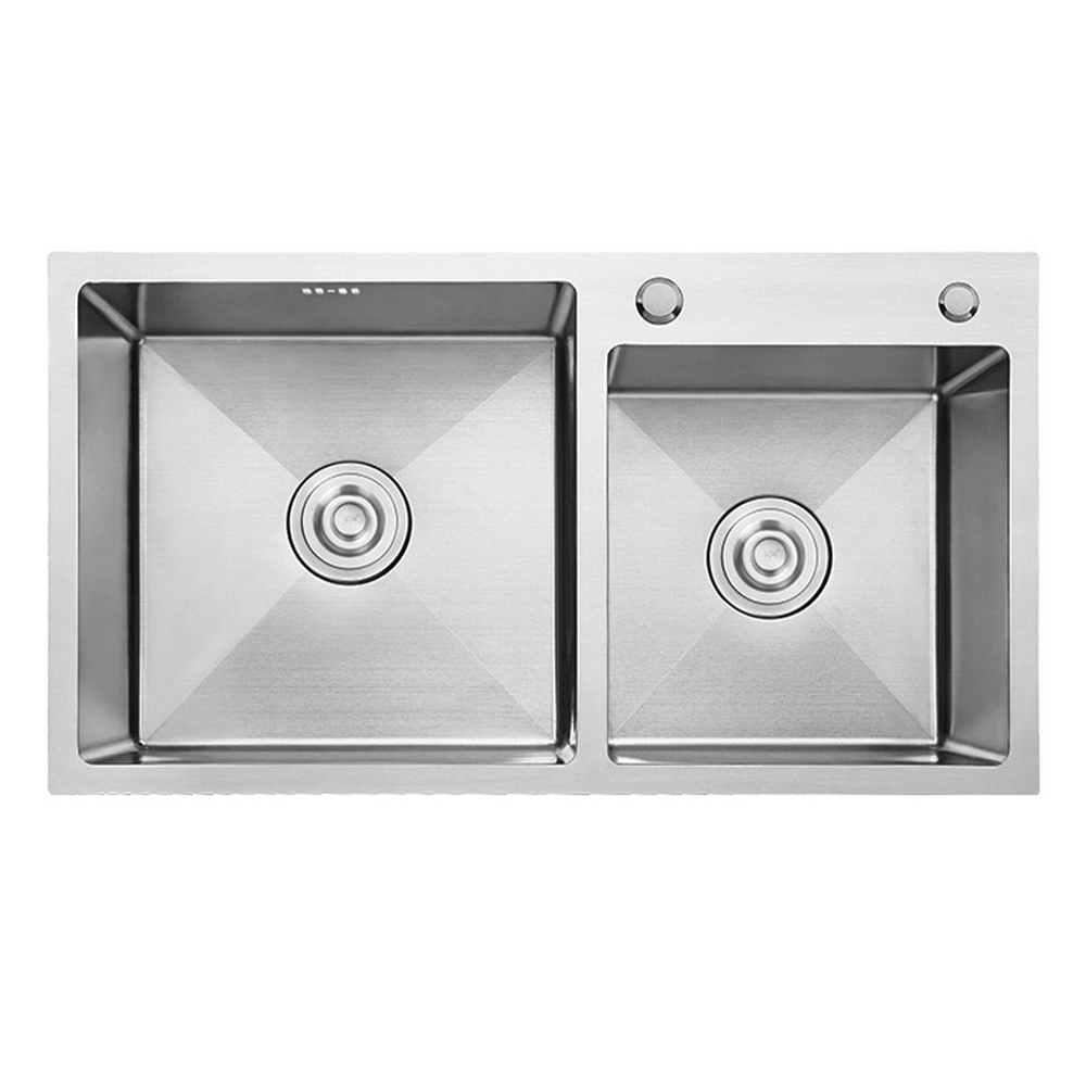 Chau rua bat inox RINOX RCI8245A21 2 ho 304 lech