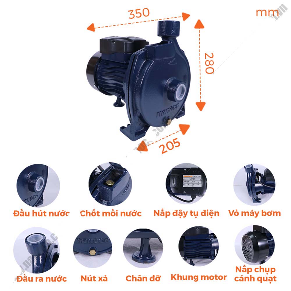 Máy bơm ly tâm NANOCO NCP750