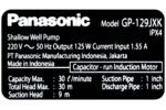 Máy bơm nước đẩy PANASONIC GP 129JXK NV5 (10)