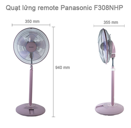 Quạt cây PANASONIC F 308NHP hồng (2)