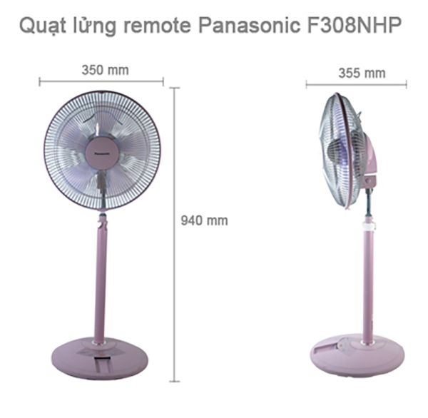 Quạt cây PANASONIC F 308NHP hồng (2)