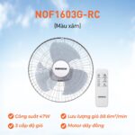 Quạt đảo trần NANOCO NOF1603G RC xám (2)