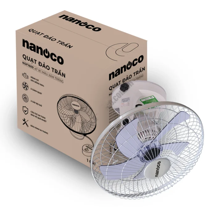 Quạt đảo trần NANOCO NOF1609 trắng (5)