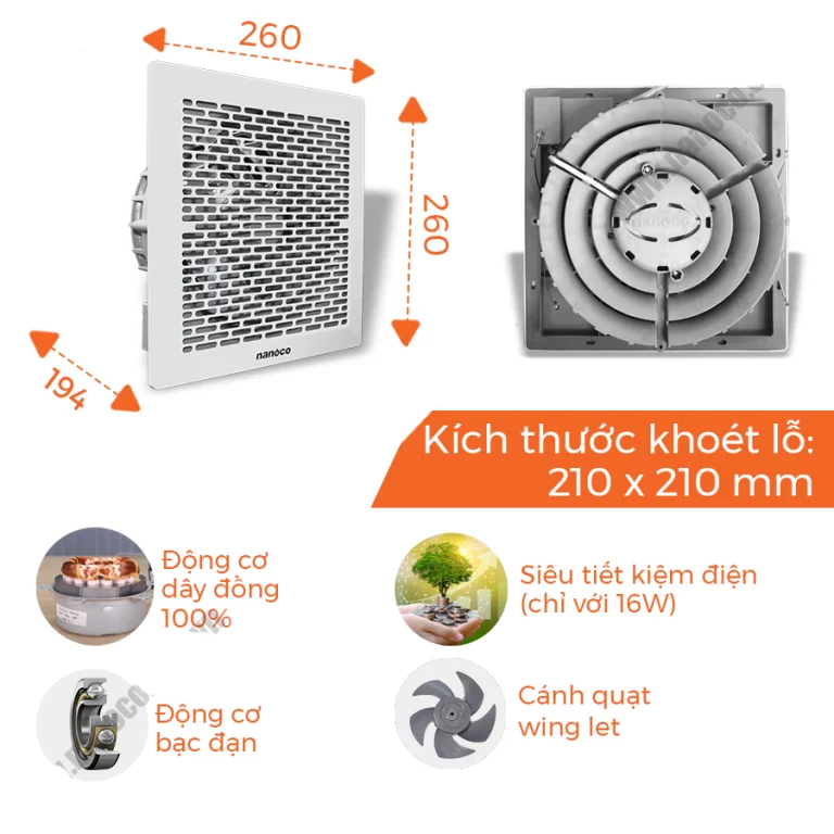 Quạt hút NANOCO NCV1520 âm trần (6)