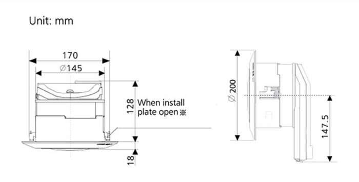 Quạt hút PANASONIC FV 15CSD1 âm trần tạo ion NanoeX
