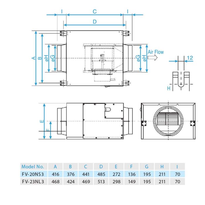 Quạt hút PANASONIC FV 23NL3 Cabinet (2)