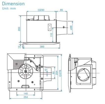 Quạt hút PANASONIC FV 24CHRV1 âm trần