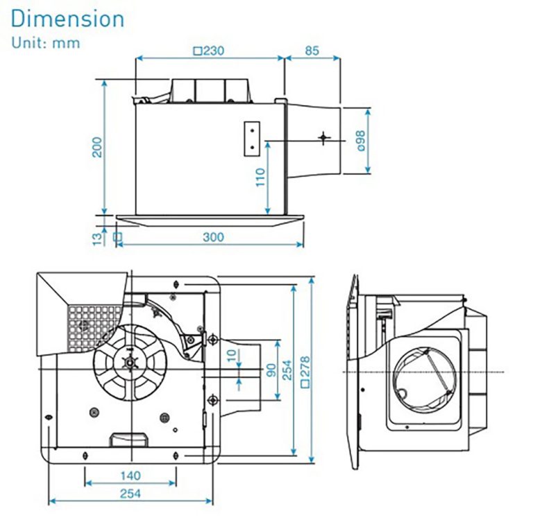 Quạt hút PANASONIC FV 24CU8 âm trần (2)
