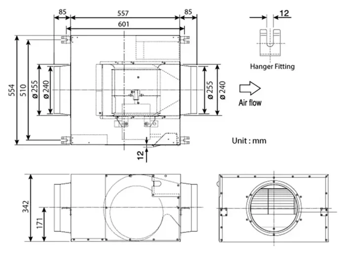Quạt hút PANASONIC FV 28NX3 Cabinet (2)