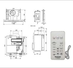 Quạt hút PANASONIC FV 30BG3 kết hợp sưởi điều khiển từ xa