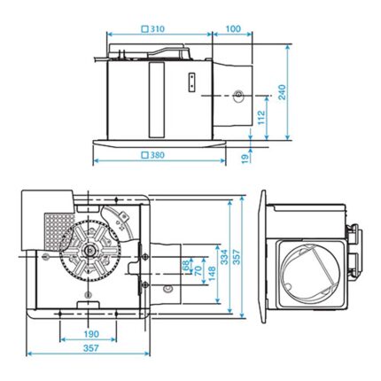 Quạt hút PANASONIC FV 32CD9 âm trần (2)