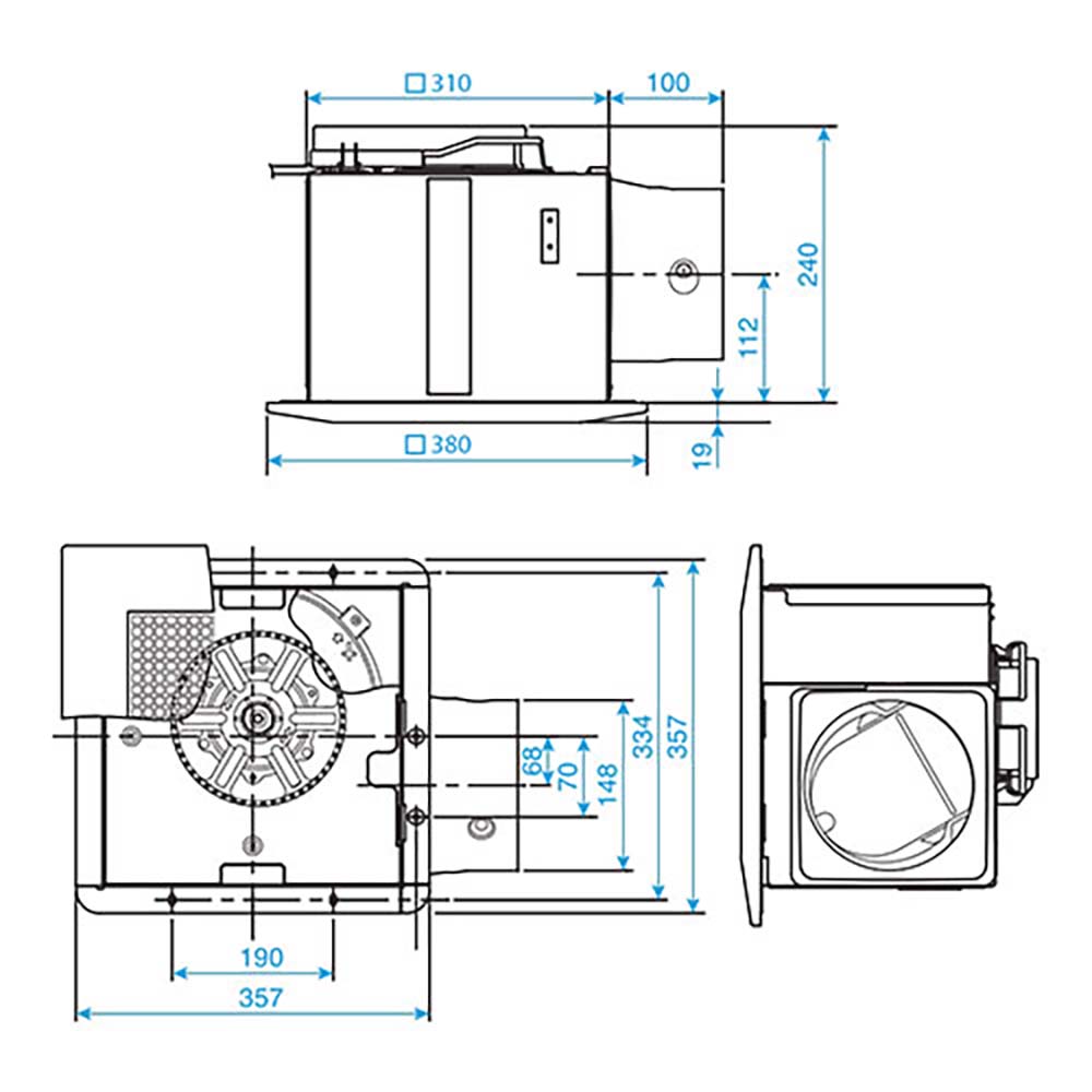 Quạt hút PANASONIC FV 32CH9 âm trần (2)