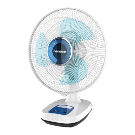 Quạt sạc NANOCO NRF1202B xanh đặt bàn