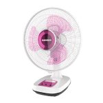 Quạt sạc NANOCO NRF1202P hồng đặt bàn