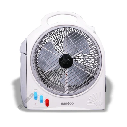 Quạt sạc NANOCO NRF1277 trắng hộp
