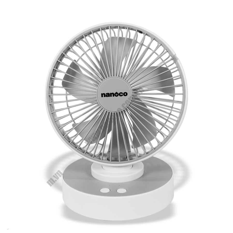 Quạt sạc NANOCO NRF6215W trắng