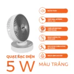 Quạt sạc NANOCO NRF6215W trắng (3)