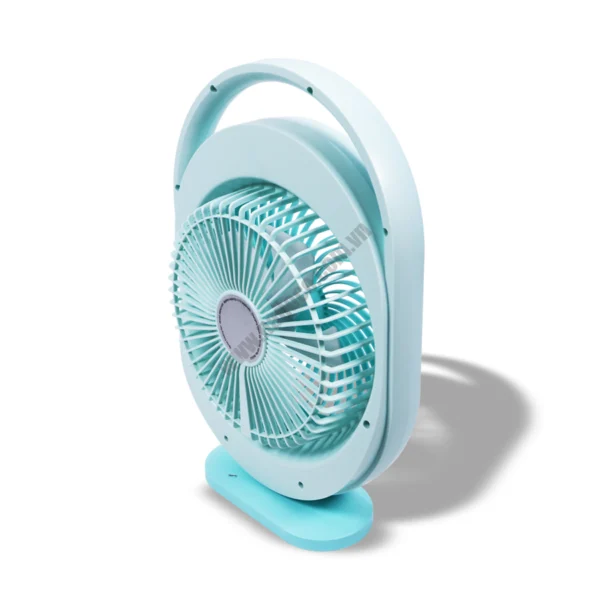 Quạt sạc NANOCO NRF6310B xanh đèn led (2)