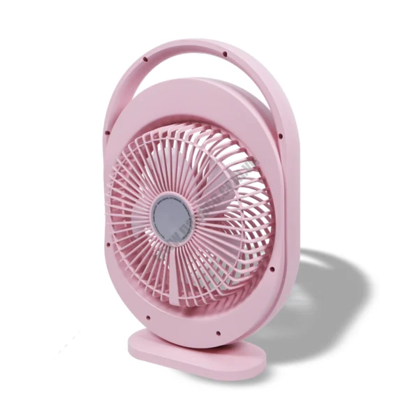 Quạt sạc NANOCO NRF6310P hồng đèn led (1)