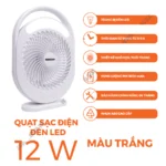 Quạt sạc NANOCO NRF6310W trắng đèn led (3)