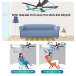 Quạt trần Panasonic F 48DGL 3 cánh đen điều khiển (7)