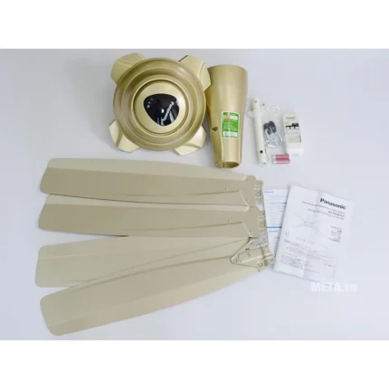 Quạt trần Panasonic F 56MPG GO 4 cánh vàng điều khiển (2)