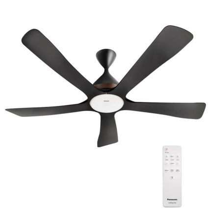 Quạt trần Panasonic F 60DGN 5 cánh đen điều khiển (1)