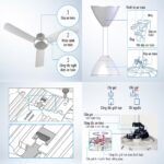 Quạt trần Panasonic F 60DHN 5 cánh đen điều khiển (3)