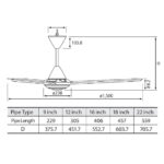 Quạt trần Panasonic F 60MZ2 3 cánh trắng hộp số (5)