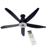 Quạt trần Panasonic F 60XDN 5 cánh đen điều khiển (1)