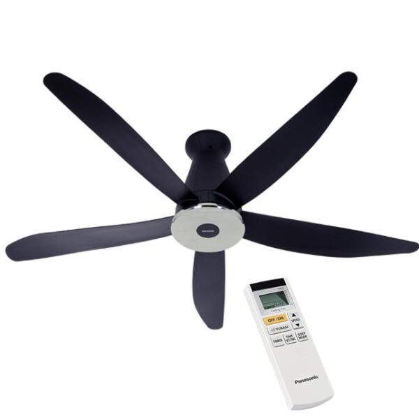 Quạt trần Panasonic F 60XDN 5 cánh đen điều khiển (1)