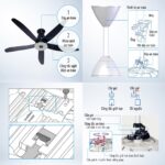 Quạt trần Panasonic F 60XDN W 5 cánh trắng điều khiển (2)