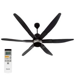 Quạt trần Panasonic F 70ZBP 6 cánh trắng đen điều khiển (1)