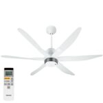 Quạt trần Panasonic F 70ZBP 6 cánh trắng đen điều khiển (2)
