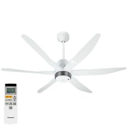 Quạt trần Panasonic F 70ZBP 6 cánh trắng đen điều khiển (2)