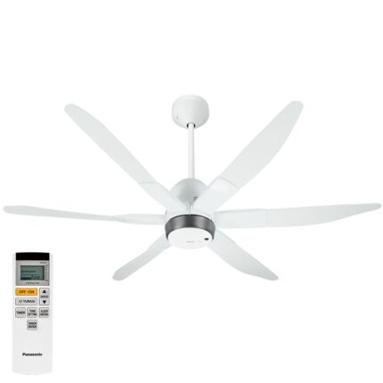 Quạt trần Panasonic F 70ZBP 6 cánh trắng đen điều khiển (2)