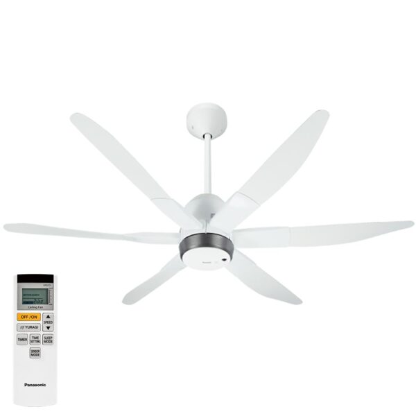 Quạt trần Panasonic F 70ZBP 6 cánh trắng đen điều khiển (2)