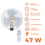 Quạt treo tường NANOCO NWF1610RC BE beige (3)