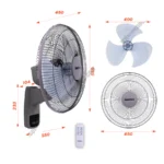 Quạt treo tường NANOCO NWF1610RC G xám (4)