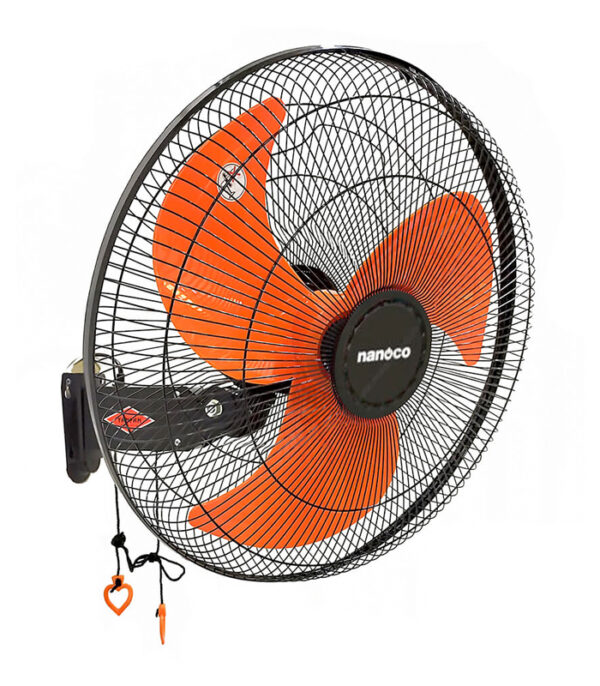 Quạt treo tường NANOCO NWF1822 đen cam