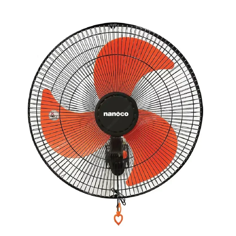 Quạt treo tường NANOCO NWF1822 đen cam (1)