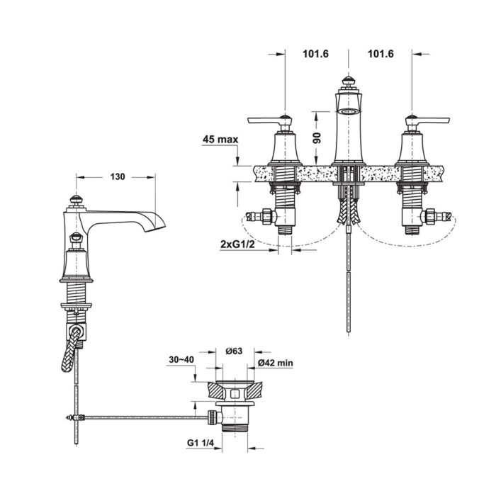 Voi sen xa bon tam HAFELE KYOTO 589.35.002 589.35.032 589.35.062 589.35.092 2 1
