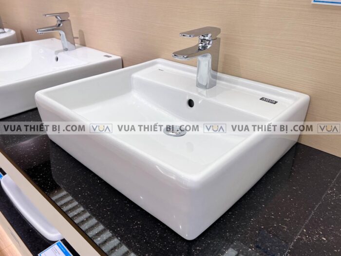 anh thuc te chau rua mat lavabo inax al 293v ec fc dat ban aqua ceramic