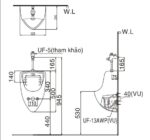 ban ve be tieu nam treo tuong u440v inax