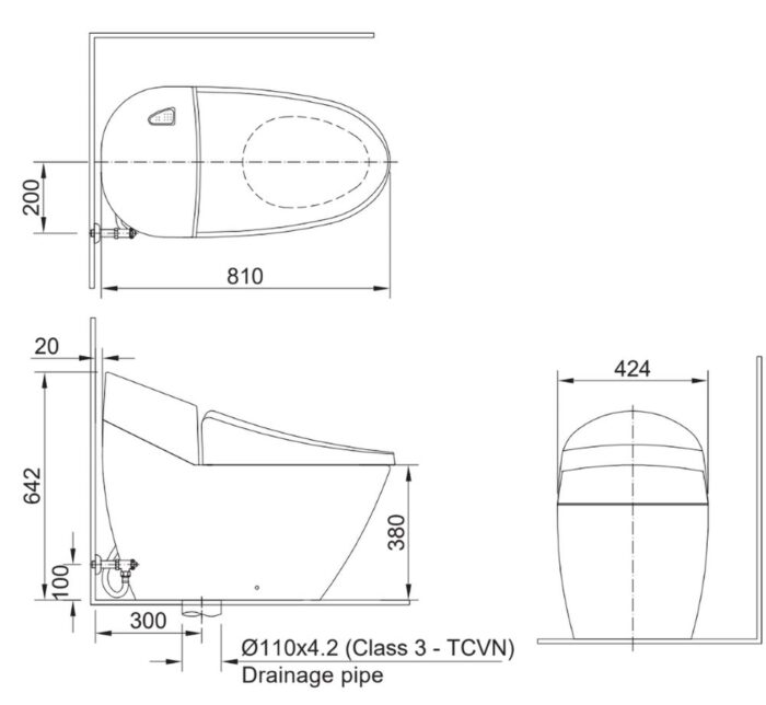 ban ve bon cau 1 khoi inax ac 2700vn ac2700vn aqua ceramic nap em