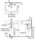 ban ve bon rua mat lavabo inax l298v kem chan l298vd
