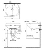 ban ve bon rua mat lavabo toto lht236cr